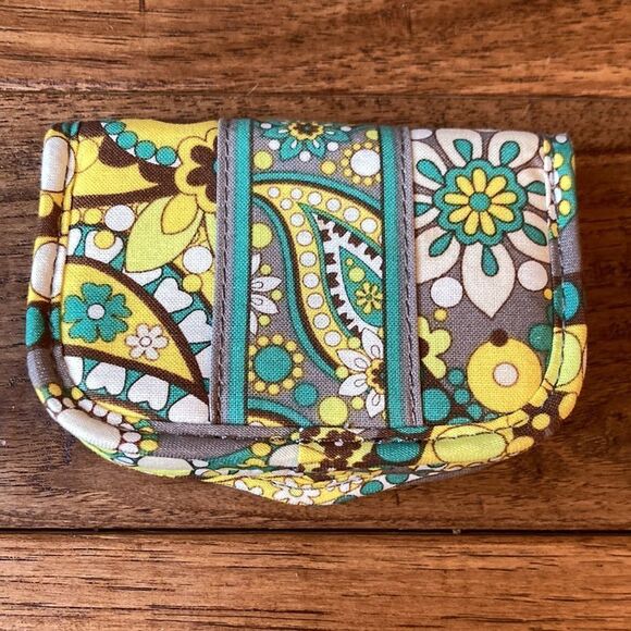 𝅺VERA Bradley Lemon Parfait Card Holder Wallet 100% Cotton Retired Pattern - Picture 2 of 7